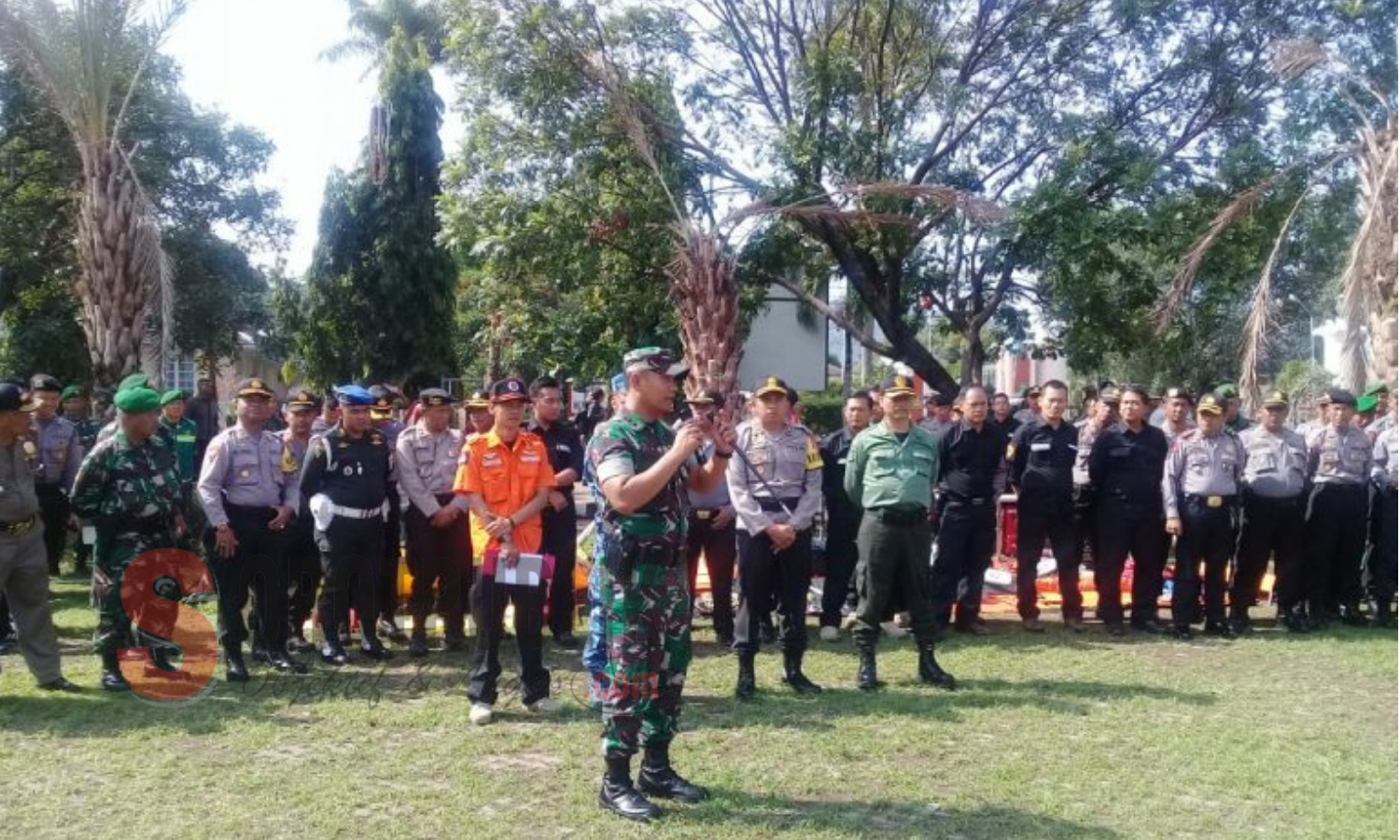 Apel Siaga Bencana di Alun-alun Majalengka, Rabu (21/11). (Foto: Sigit/SorotPublik)