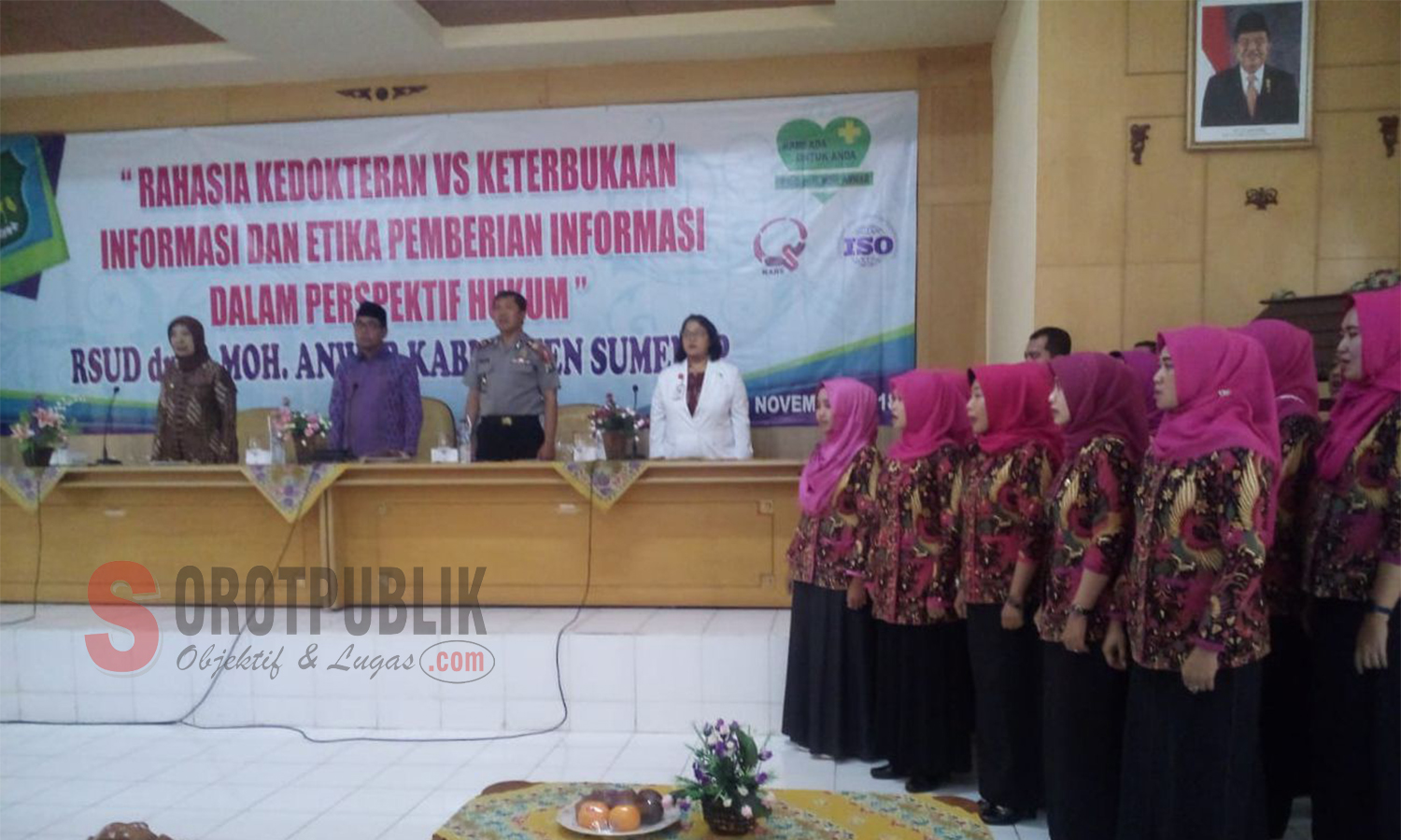 Seminar 'Rahasia Kedokteran vs Keterbukaan Informasi dan Etika Pemberian Informasi dalam Perspektif Hukum' di RSUDMA Sumenep. (Foto: Ismi/SorotPublik)