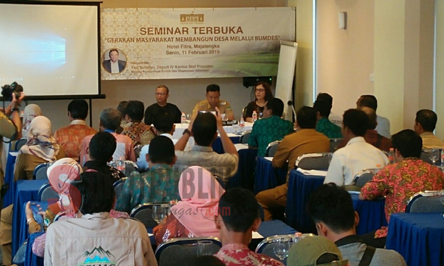 Ketua BUMDes se-Kabupaten Majalengka Ikuti Seminar Terbuka, Senin (11/02/2019). (Foto: Sigit/SorotPublik)