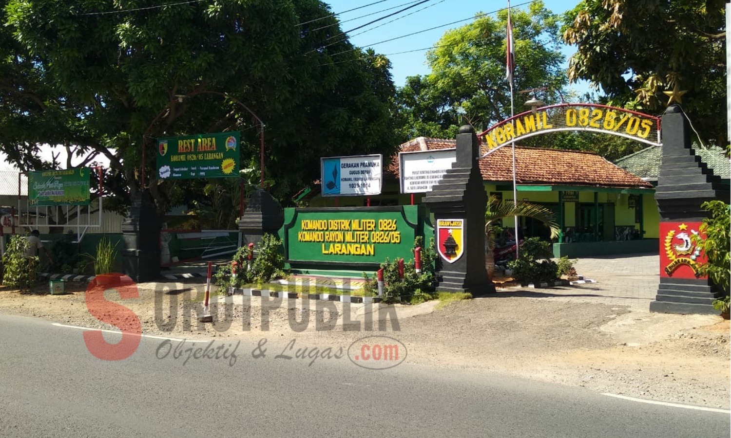 Salah satu Posko Rest Area di Koramil Larangan yang berada di jalan utama Surabaya-Sumenep yang disediakan oleh Kodim 0826 Pamekasan. (Foto: Ist/SorotPublik)