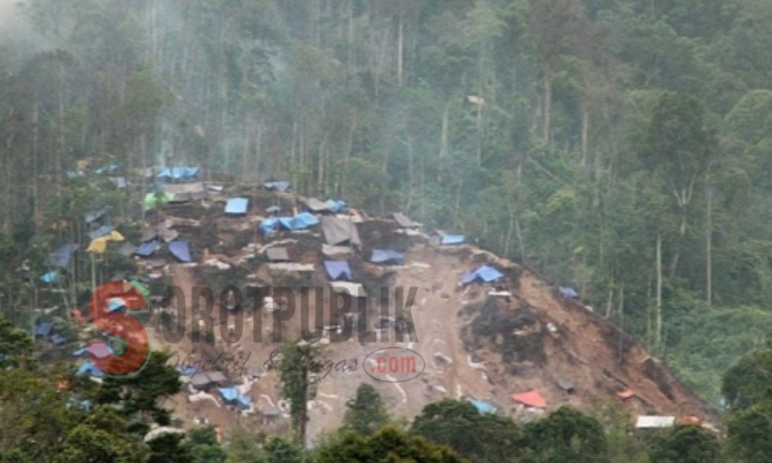 Salah satu lokasi penambangan liar di Kabupaten Sumbawa Barat, NTB. (Foto: Mujahidin/SorotPublik)