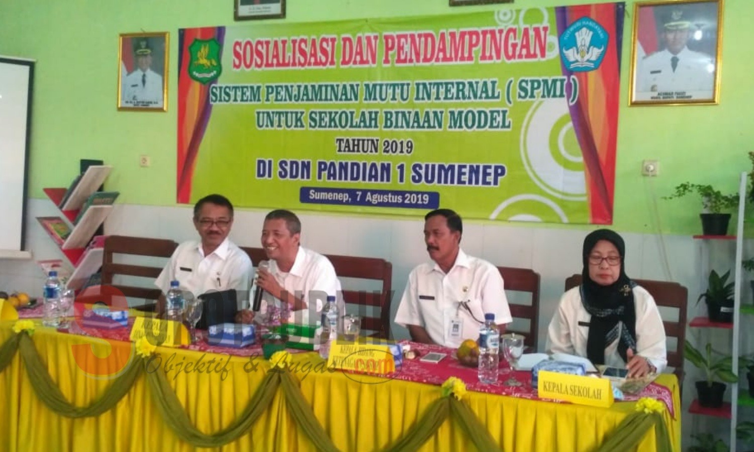 Sosialisasi dan Pendampingan Sistem Penjaminan Mutu Internal (SPMI) Untuk Sekolah Binaan Model Tahun 2019 di SDN Pandian 1 Sumenep. (Foto: Heri/SorotPublik)