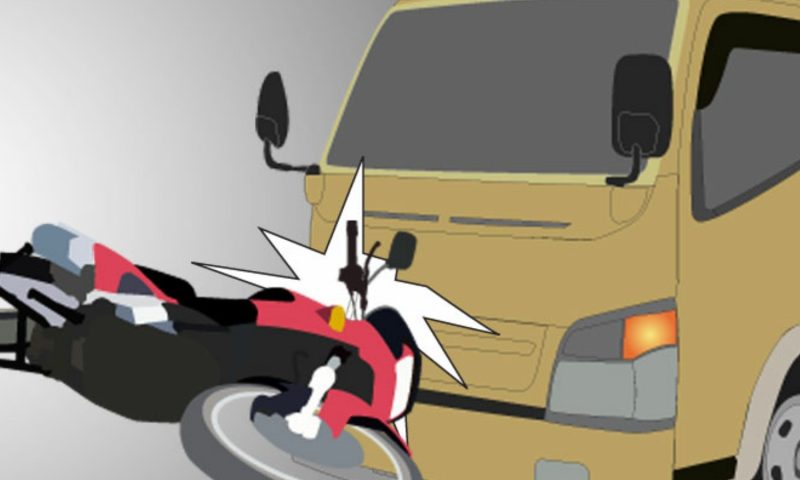 Ilustrasi Pengendara Motor Hantam Truk. (Ist/Net)