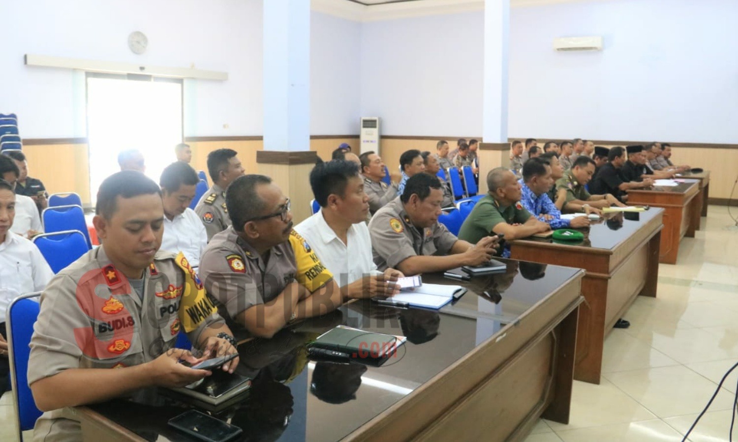 Rapat Koordinasi Pengamanan Pengesahan Warga Baru di Gedung Garaha Bhakti Bhayangkara Polres Jombang, Selasa (17/09/2019) kemarin. (Foto for SorotPublik)