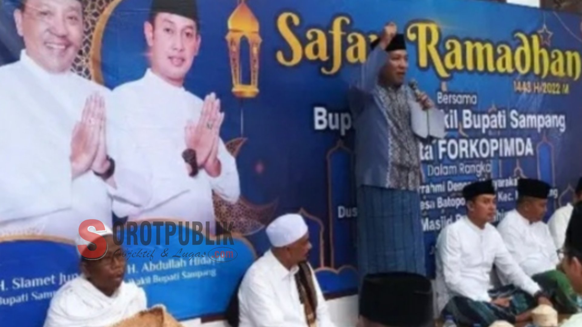 Bupati Sampang H. Slamet Junaidi saat memberikan sambutan.